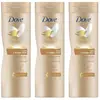 Image de Lotion Auto-Bronzante Nourrissante Dove Visible Glow pour Peau Claire à Moyenne, 3x400ml