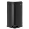 Image de Poubelle Newlcon 5 L noir mat - Brabantia - Noir - Métal