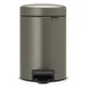 Image de Poubelle à pédale Newicon 3 l platinum Code A - Brabantia - Gris - Métal