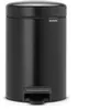 Image de Poubelle pédale Newlcon noir mat V 3 L - Brabantia - Noir - Acier