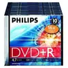 Image de Philips DR4S6S10F - 10 x DVD+R - 4.7 Go (120 minutes) 16x - boîtier CD étroit