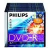 Image de Philips DM4S6S10F - 10 x DVD-R - 4.7 Go (120 minutes) 16x - boîtier CD étroit