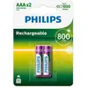 Image de Philips Pile rechargeable LR03 (AAA) (2 pcs, AAA, 800 mAh), Batteries + piles