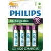 Image de Pack de 4 piles rechargeable Philips AA LR6 1300 mAh