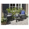 Image de ALLIBERT Salon de jardin ROSARIO 2 places imitation resine tressee - Gris