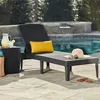 Image de Bain de soleil en résine JAIPUR - Graphite - Pliable