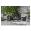 Image de ALLIBERT by KETER - Salon de jardin SanRemo 5 places et table basse - imitation rotin tresse - gris graphite