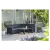 Image de ALLIBERT by KETER - Canap, dangle SanRemo 6 places imitation rotin tresse avec table basse - gris graphite