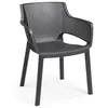Image de Lots de 6 Fauteuils monoblocs - empilables en resine de synthese - forme cabriolet - finition 3D Mesh -co - ALLIBERT BY KETER -