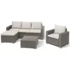 Image de Allibert by KETER - Salon de jardin - en résine imitation rotin tressé - Beige