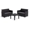 Image de Salon de jardin modulable KETER MARIE2SOFABLACK 4 places résine tressée