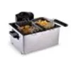 Image de Friteuse double Alpina - 3 paniers - 2,5 / 5 litres - 2000 Watt - inox