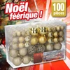 Image de Lot de 100 boules de Noël, dorées