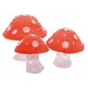 Image de Lot de 3 champignons à led électrique en acrylique blanc et rouge
