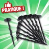 Image de Ancre crantée noire H20 cm
