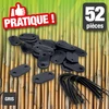 Image de Set de fixation pour mailles, écrans et canisses plastique - gris anthracite