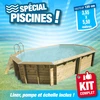 Image de Piscine hors sol 355x550 - H120cm - Liner Bleu 75/100ème