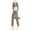 Image de Happy Horse singe en peluche avec son brun 43x43 cm