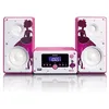Image de Mini chaine hifi avec Bluetooth® FM rad USB aux-in Lenco MC-020 Princess Blanc-Rose