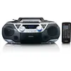 Image de Radio portable DAB+/FM avec Bluetooth®, lecteur CD, cassettes et USB Lenco SCD-720SI Noir-Argent