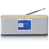 Image de Radio DAB+ avec Bluetooth® 5.0 Lenco PDR-046GY Bambou-Blanc
