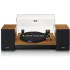 Image de Lenco LS-310WD - Platine avec Bluetooth® et deux haut-parleurs externes, bois
