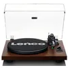 Image de Tourne-disque avec amplificateur intégré et Bluetooth® plus 2 haut-parleurs externes Lenco LS-600WA Noyer