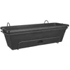 Image de ELHO Balconnière Green Basics Allin1 - Extérieur & Balcon - L 25,7 x W 47,3 x H 16,7 cm - Vivre noir noir
