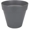 Image de ELHO Pot de fleurs Rond Loft Urban - Ø 38,5 x H 35,3cm - Gris anthracite - Avec roues gris