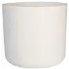 Image de Elho 2054200 Brussels Douce Pot De Fleur Ronde Blanc 25 X 25 X 23 Cm