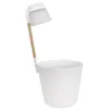 Image de Pot de fleurs rond Flower Light Ø 27 x H.61 cm - Blanc