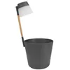 Image de Pot de fleurs rond Flower Light Ø 27 x H.61 cm - Gris