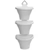 Image de 3 Balconnières Corsica forêt vertical 24 cm - Blanc - Elho