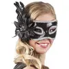 Image de Loup vénitien avec fleur noire adulte taille unique