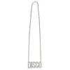 Image de collier métal pendentif disco argenté - boland 00715
