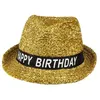 Image de Boland chapeau Happy Birthday unisexe taille unique or
