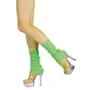 Image de paire de jambières polyester vert fluo adulte - boland 01753