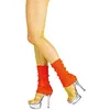 Image de paire de jambières polyester orange fluo adulte - boland 01756