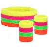 Image de set de 3 bandeaux éponge néon multicolores adulte - boland 01889