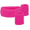 Image de set de 3 bandeaux éponge rose fluo - boland 01895