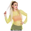 Image de T-shirt Fluo Jaune Années 80 Femme Taille Unique - Jaune fluo - Taille Unique