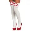 Image de paire de bas blanc croix rouge infirmière - boland 02254