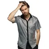 Image de chemisette disco facettes argent brillant homme - boland 02285