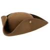 Image de chapeau tricorne faux cuir marron adulte - boland 04350