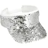 Image de casquette visière sequins argent adulte - boland 04523