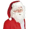 Image de Boland perruque de père Noël, sourcils, barbe synthétique blanche taille unique