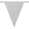 Image de guirlande fanions carton 6m argent pailleté - boland 20001