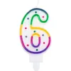 Image de Boland numéro de bougie 6 avec support de cire 2-pièces