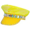 Image de casquette sequin réversible jaune adulte - boland 33033