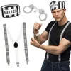 Image de Accessoire de déguisement - 3 accessoires déguisement prisonnier adulte - - noir - boland 33215